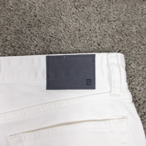 Bonobos Jeans Mens 33x28 White Tailored Fit Tapered Zip Fly Light Denim Pants - Picture 9 of 11